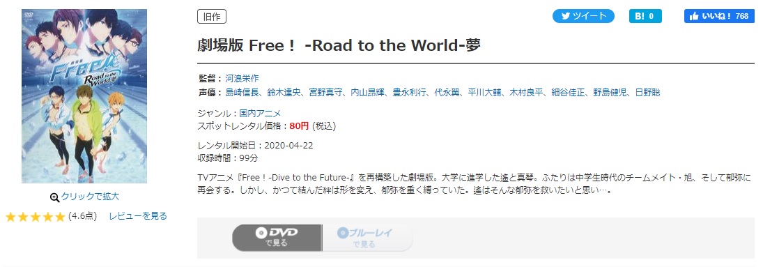 劇場版 Free!-Road to the World-夢