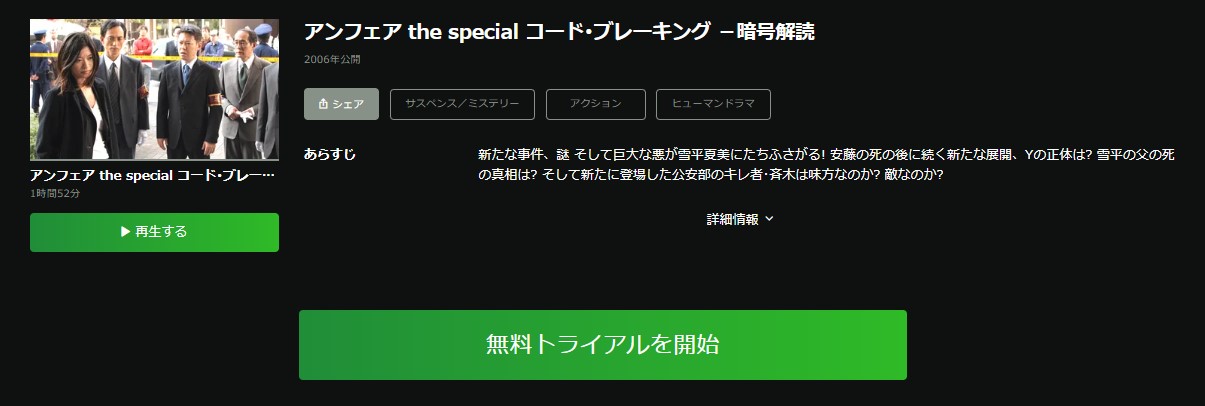 アンフェア the special コード・ブレーキング〜暗号解読