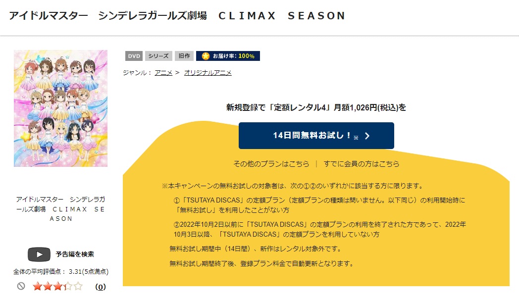 アイドルマスター シンデレラガールズ劇場 CLIMAX SEASON（4期）
