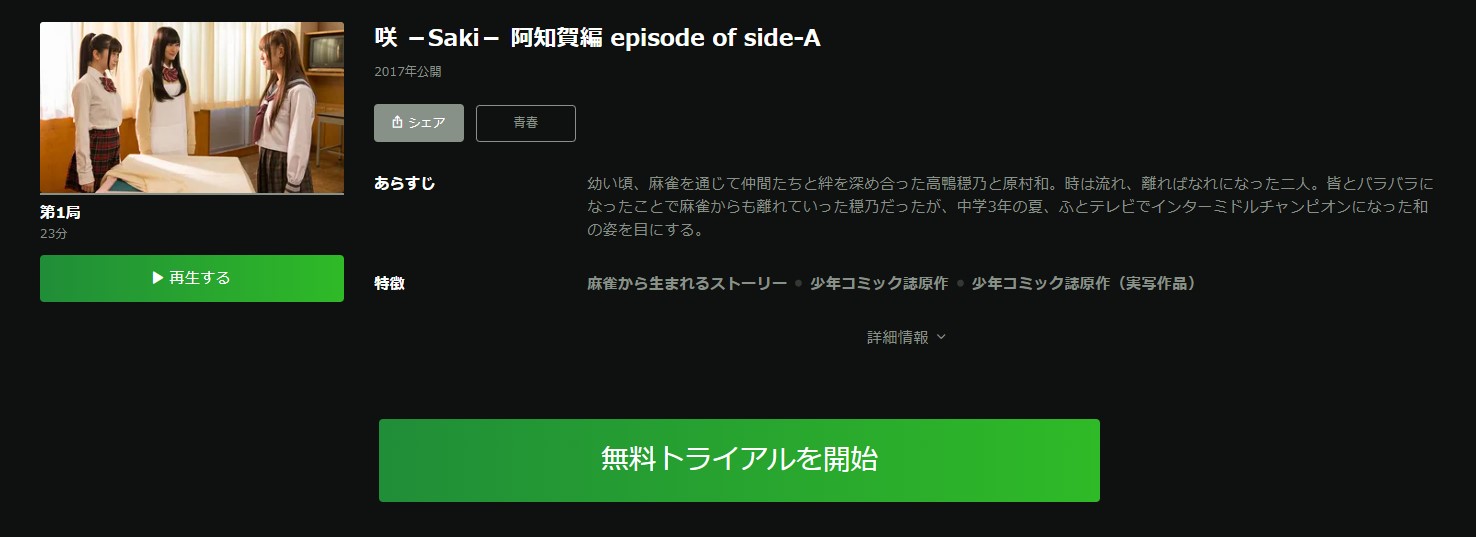 咲-Saki-阿知賀編 episode of side-A（実写）