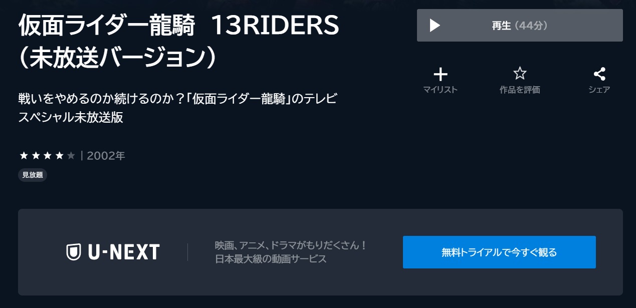 仮面ライダー龍騎スペシャル13RIDERS