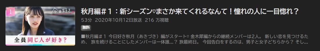 今日、好きになりました。 第30弾（秋月編）