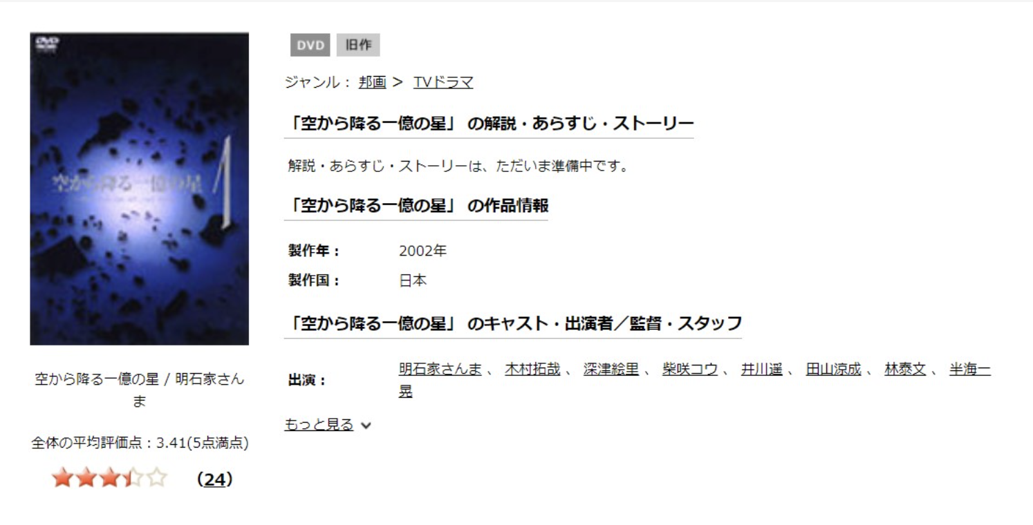 空から降る一億の星