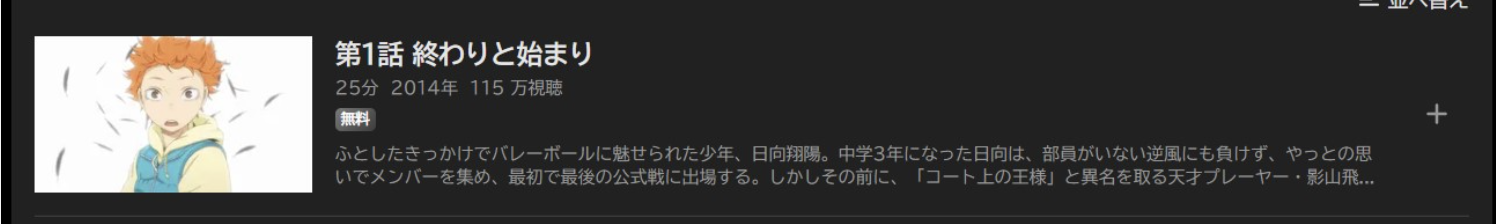 ハイキュー!!（1期）